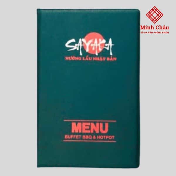 Menu bìa cứng, menu bìa da MD004