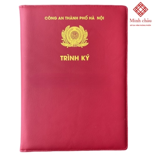 Bìa trình ký đôi, cặp trình ký – Công An thành phố Hà Nội màu đỏ