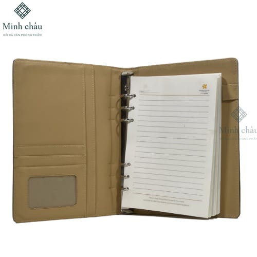 Sổ bìa da còng A5 MC43