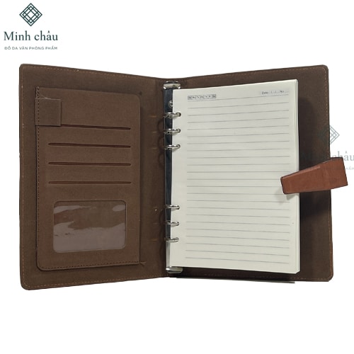 Sổ bìa da còng A5 MC42