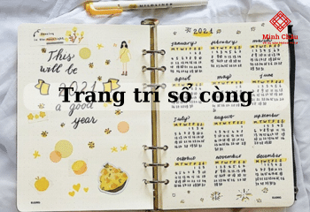 Trang trí sổ còng đơn giản