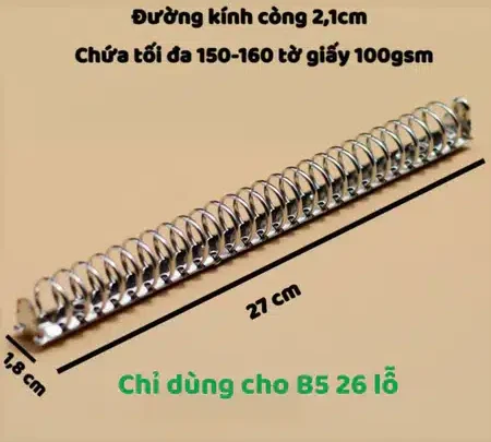 Còng B5 26 chấu lỗ 2cm