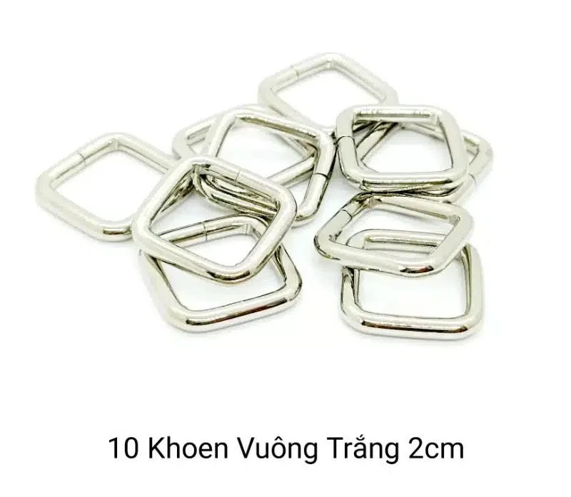 phụ kiện hoen vuông bạc