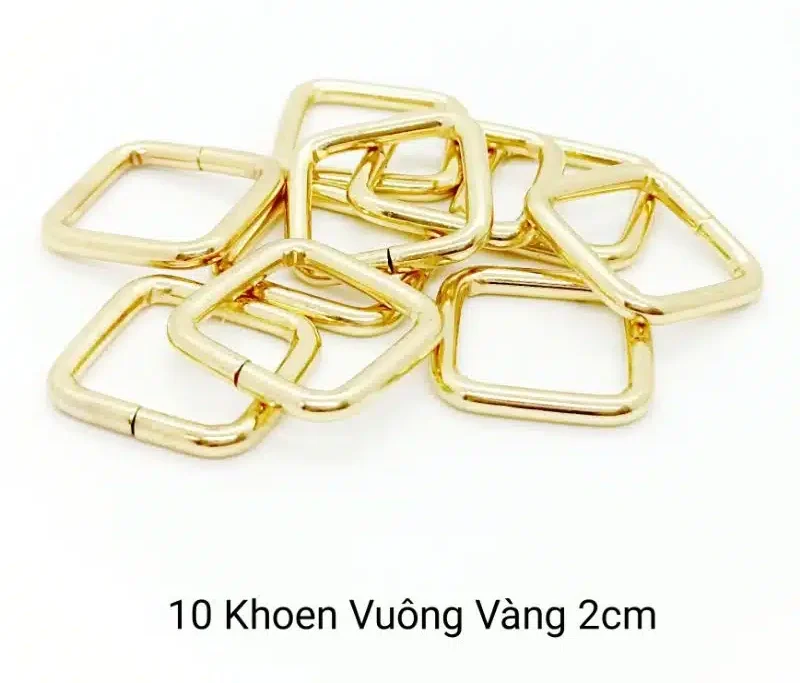 Phụ kiện hoen vuông vàng 2cm